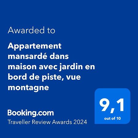 Logement Mansarde Dans Maison Avec Jardin En Bord De Piste, Vue Montagne Les Houches Exteriör bild