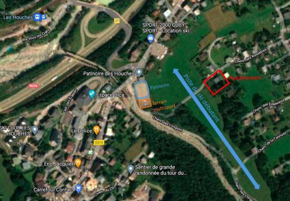 Logement Mansarde Dans Maison Avec Jardin En Bord De Piste, Vue Montagne Les Houches Exteriör bild
